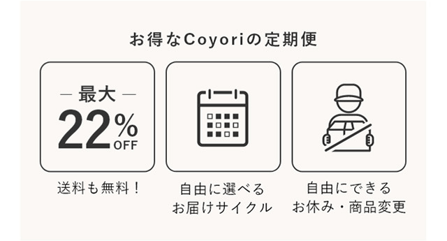 お得なCoyoriの定期便